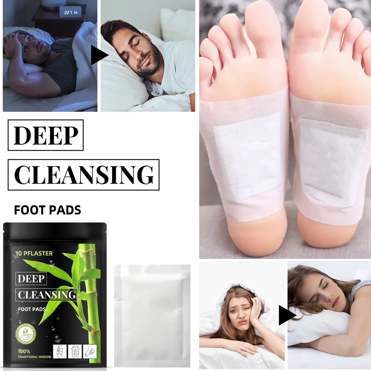 Detox Foot Patches - Natural Sleep Aid & Stress Relief