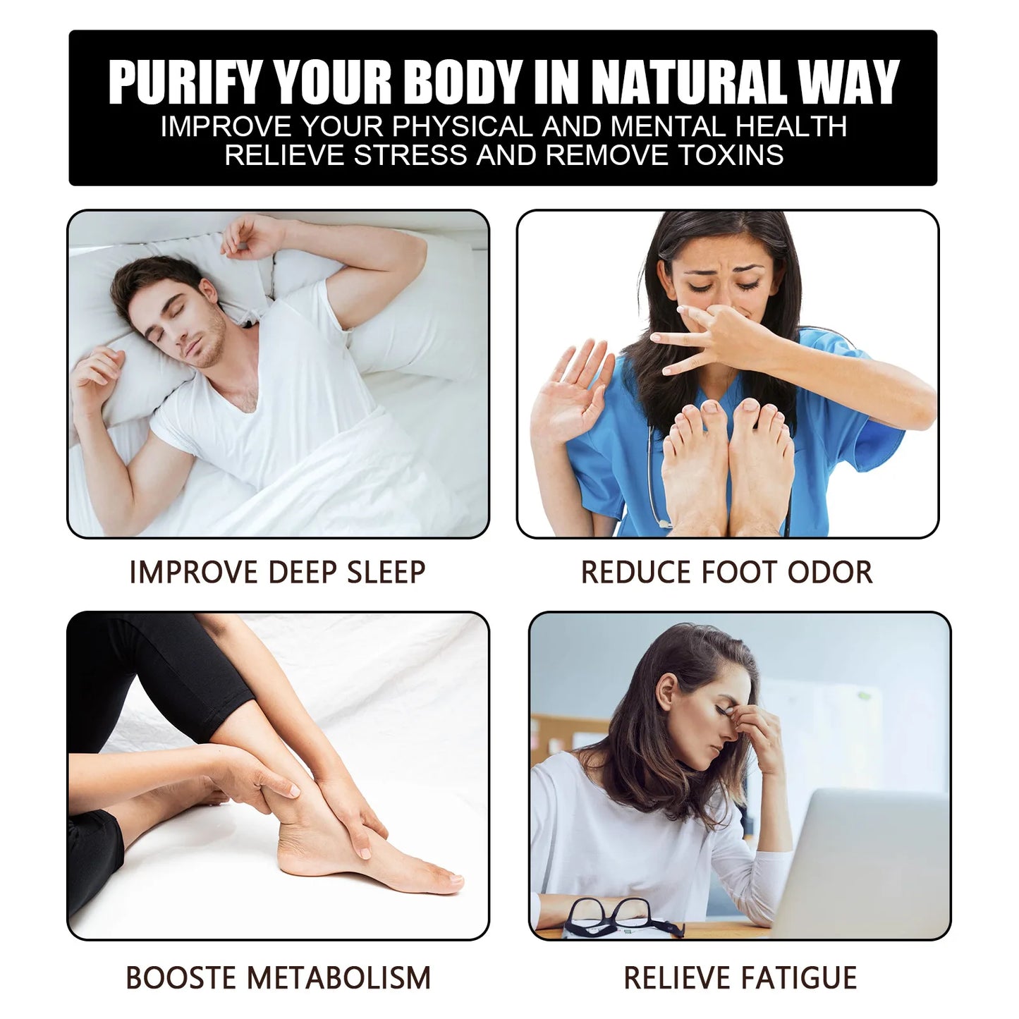 Detox Foot Patches - Natural Sleep Aid & Stress Relief