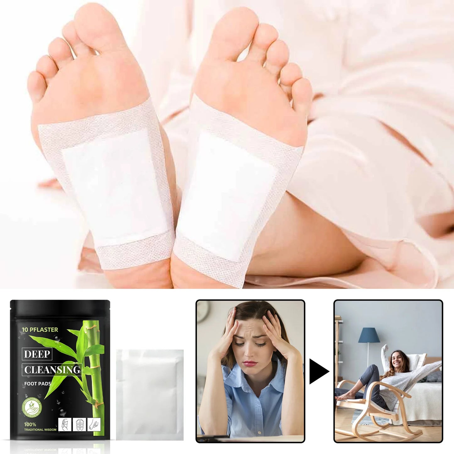 Detox Foot Patches - Natural Sleep Aid & Stress Relief